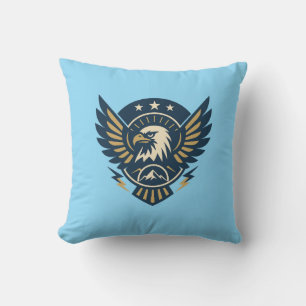 Coussin Emblème d'aigle Art déco — Crête géométrique