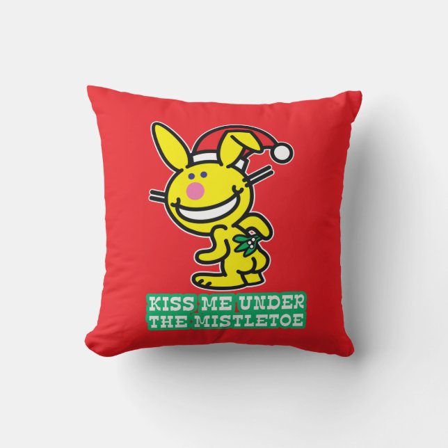 Coussin Embrassez-moi sous le gui (Recto)