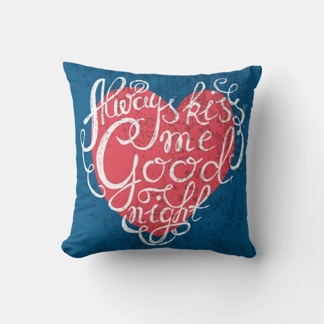 Coussin Embrassez-toujours moi bonne nuit (Recto)
