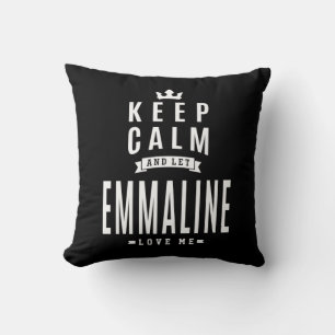 Coussin Emmaline Nom personnalisé Anniversaire Cadeau