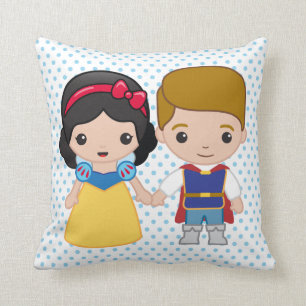 Coussin Emoji blanc et prince charmant