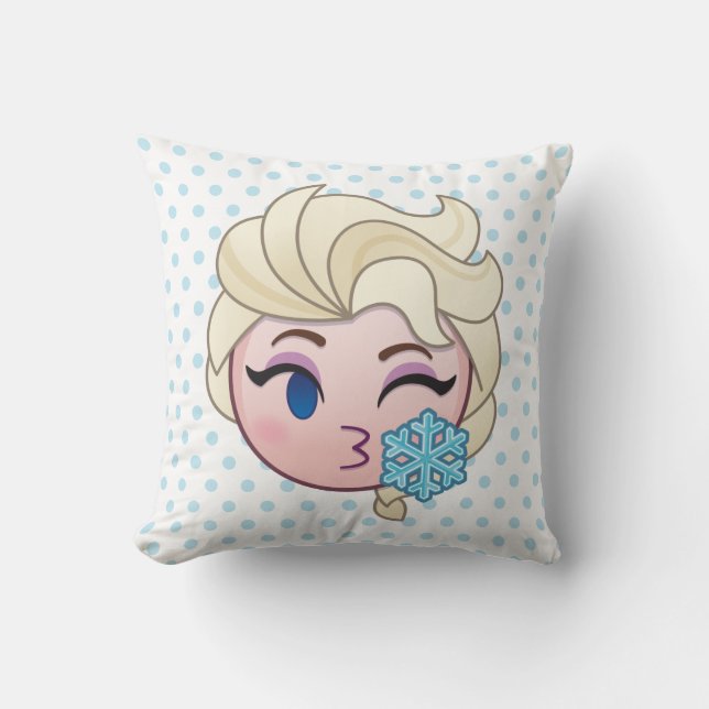 Coussin Emoji gelé| Elsa lance un baiser (Recto)