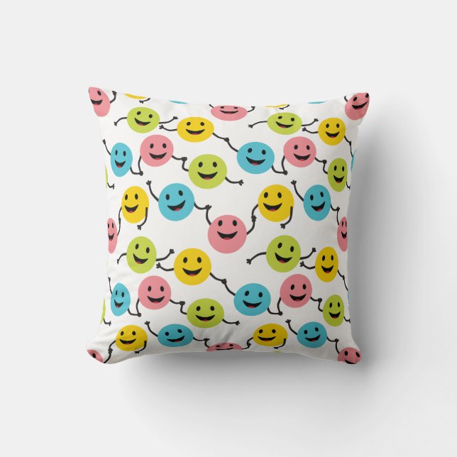 Coussin Émoticônes amicales (Recto)
