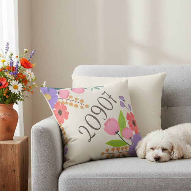 Coussin Emplacement du code ZIP rustique 16x16 de l'oreill (Rustic 16x16 pillow for couch.)