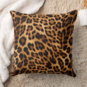 Coussin Empreinte de léopard Brown chic