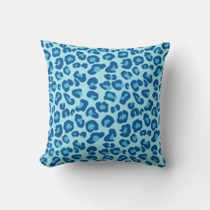 Coussin Empreinte de léopard dans Chambray clair à Dark De