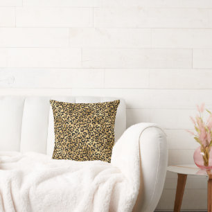 Coussin Empreinte de léopard de luxe-Cosy Glam Animal Moti
