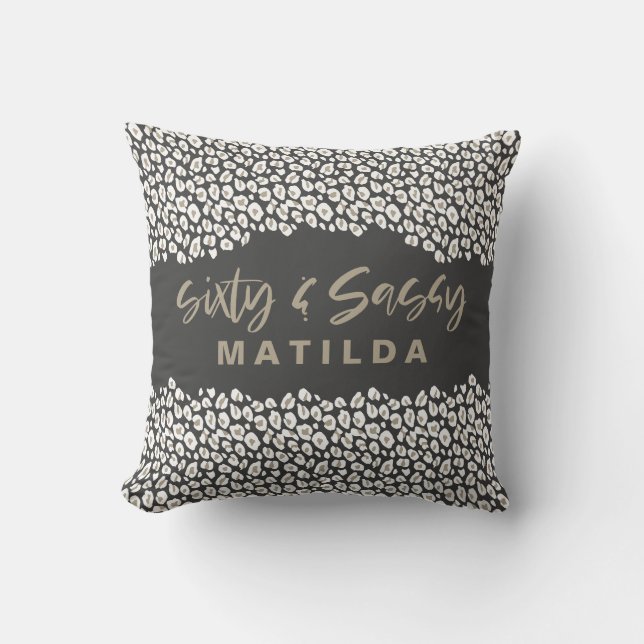 Coussin Empreinte de léopard de soixante et soixante ans e (Recto)