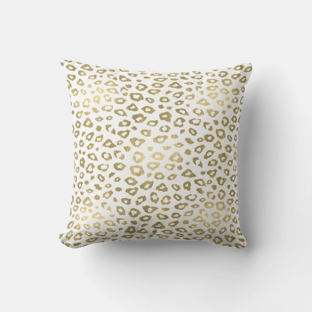 Coussin Empreinte de léopard Gold Ombre (Recto)