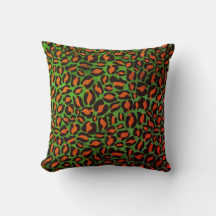 Coussin Empreinte de léopard Motif Classic Jungle Vert Ora