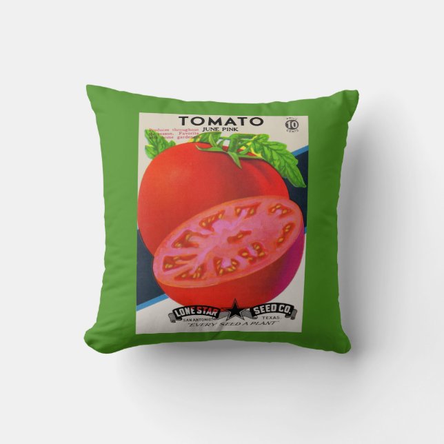 Coussin Empreinte de tomates dans les années 1950 (Recto)