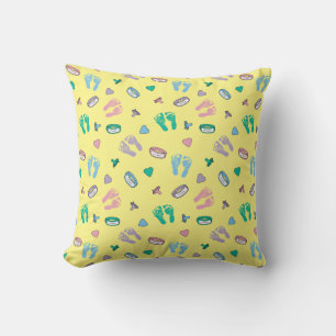 Coussin Empreintes de nouveau-né Binkés et ID motif