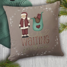 En attente de Père Noël - Sleigh Et Père Noël Chri