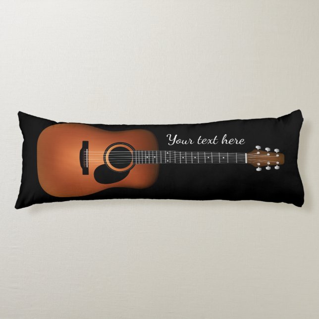 Coussin en bois naturel de corps de guitare (Devant)