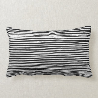 Coussin en bois noir et blanc de motif de texture