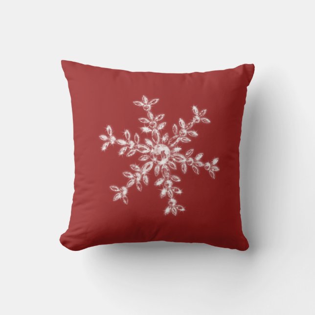 Coussin en cristal de vacances de flocon de neige (Recto)