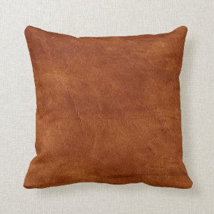 Coussin en cuir Brown américain MoJo