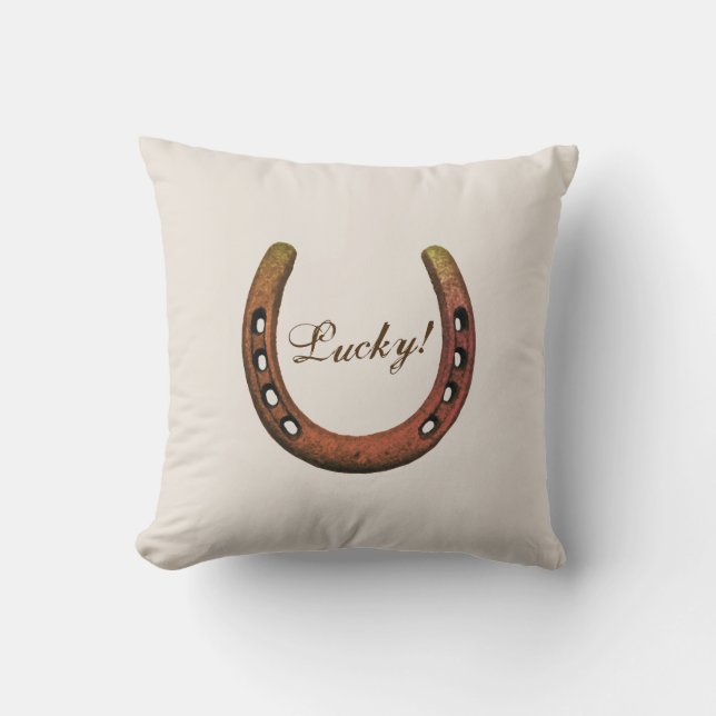 Coussin en fer à cheval chanceux (Recto)