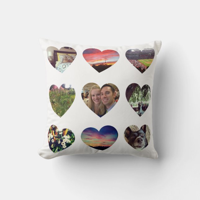 Coussin en forme de coeur personnalisé de 18 (Recto)