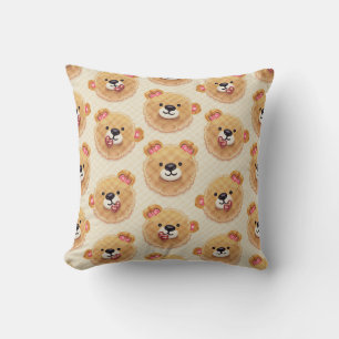Coussin en forme d'ours en peluche