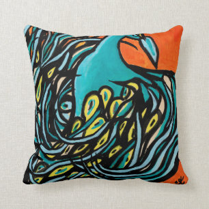 Coussin en hausse de paon
