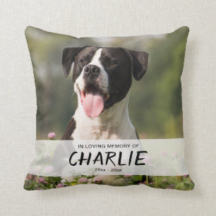 Coussin En Mémoire de l'animal de compagnie personnalisé n