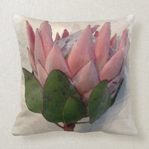 Coussin en papier d'aquarelle couleur rose pâle