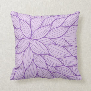 Coussin en pastel pourpre d'aquarelle de pétale
