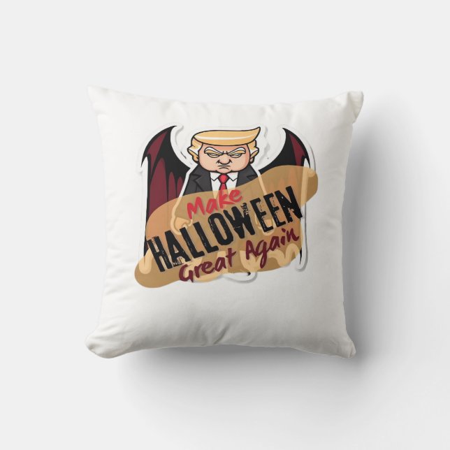 Coussin En Tant Que Vampire - Rendre Halloween Grand À Nou (Recto)