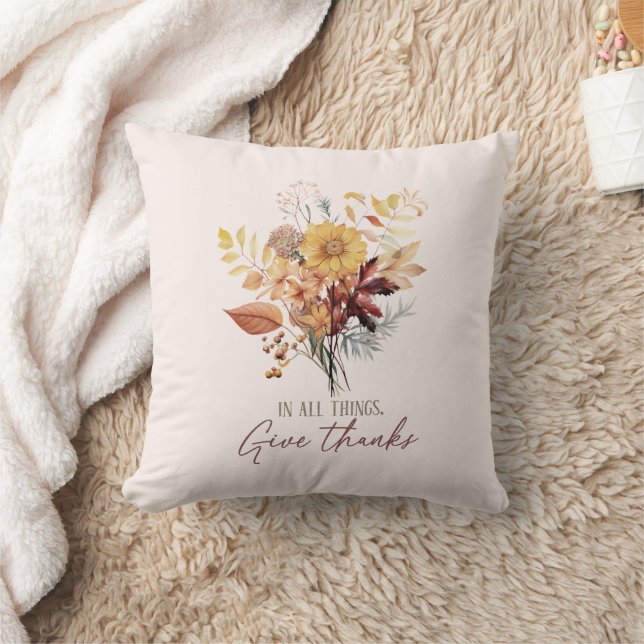 Coussin En Tout, Donnez Merci - Bouquet Floral Automne (Couverture)