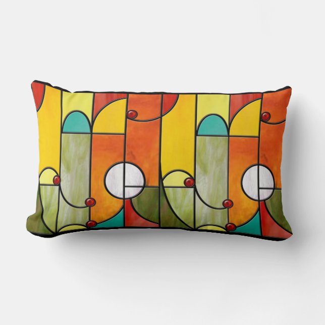 Coussin en verre souillé de faux de Tiffany de (Recto)