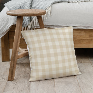 Coussin En vichy beige Little Birdies - motif.