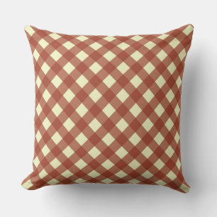 Coussin en vichy - ROUGE & CRÈME