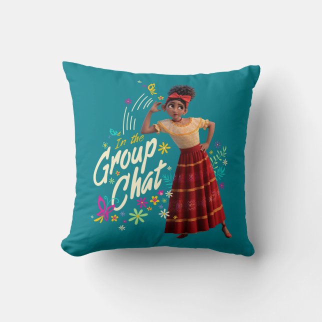 Coussin Encanto | Dolores - Dans Le Conversation De Groupe (Recto)