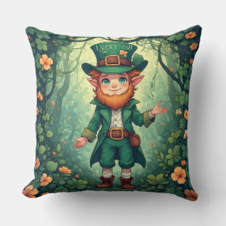 Coussin Enchanted Forest Leprechaun Luckyish Nursery Decor