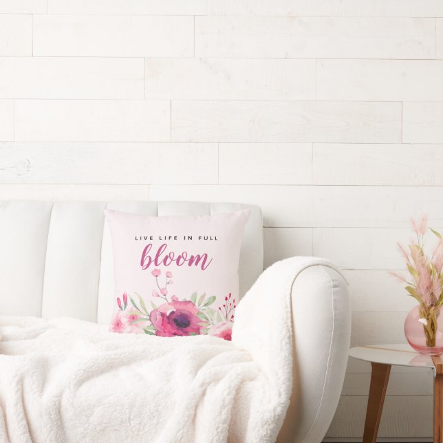 Coussin Encourager La Vie En Pleine Florale (Canapé)