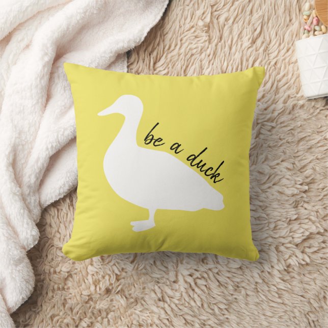 Coussin Encouragez-vous à être un canard jaune (Couverture)