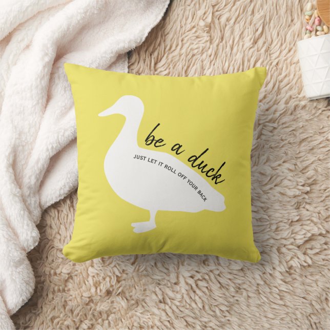Coussin Encouragez-vous à être un canard jaune (Couverture)