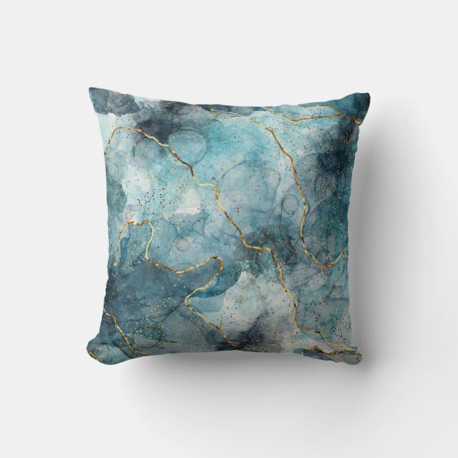 Coussin encre d'alcool bleu (Recto)