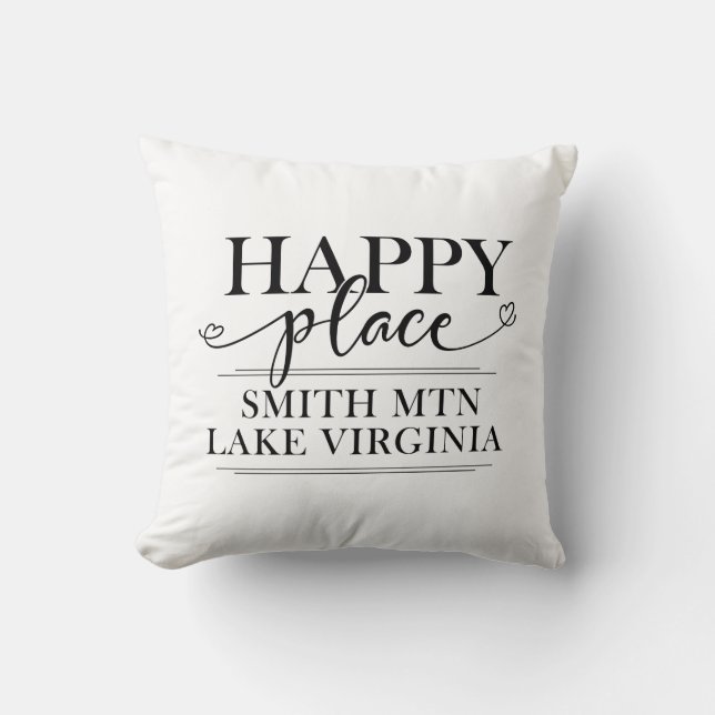 Coussin Endroit heureux de lac mountain de Smith (Recto)