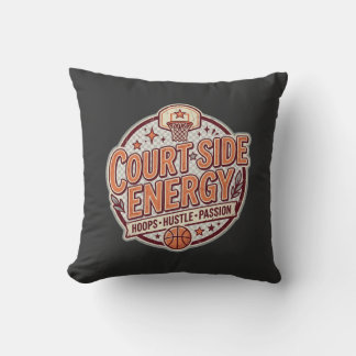 Coussin Énergie de côté de terrain Basket-ball vintage