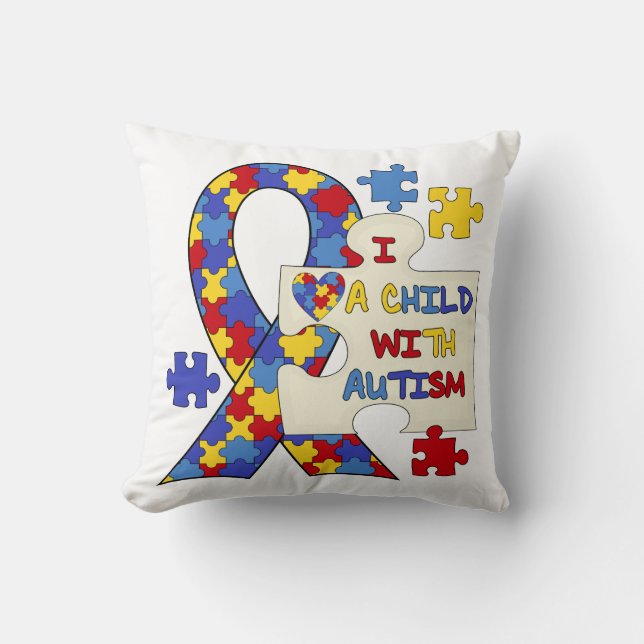 Coussin Enfant avec le ruban de sensibilisation sur (Recto)