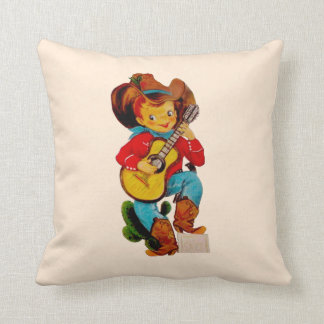 Coussin Enfant chanteur de cowboy