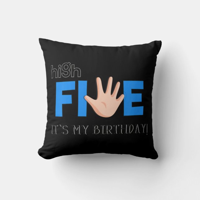 Coussin Enfants de 5 ans - Cool 5 ans Anniversaire de enfa (Recto)