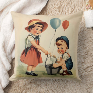 Coussin Enfants Rétro Intemporels
