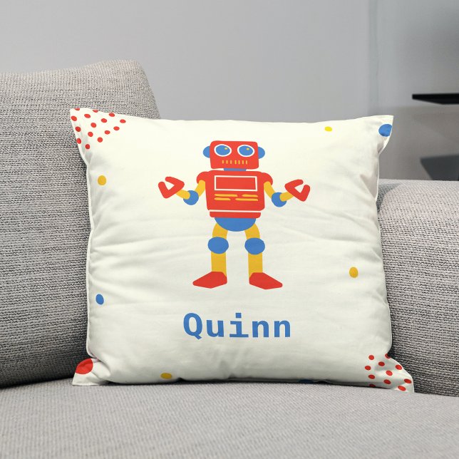 Coussin Enfants robots colorés (Créateur téléchargé)