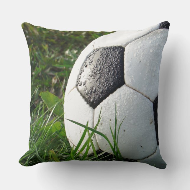 Coussin Enfants Sports Soccer Ball Green Grass Canapé Cous (Recto)