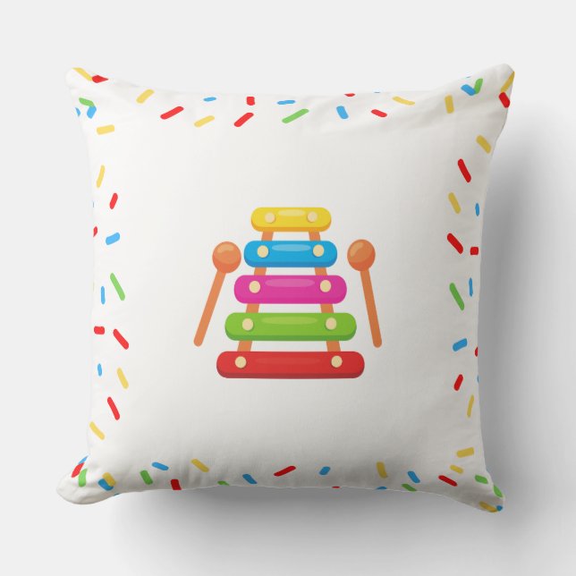 Coussin Enfants Xylophone Theme Carré Cushion (Recto)