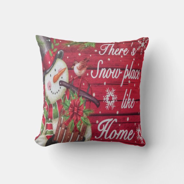 Coussin Enneigement comme chez soi (Recto)