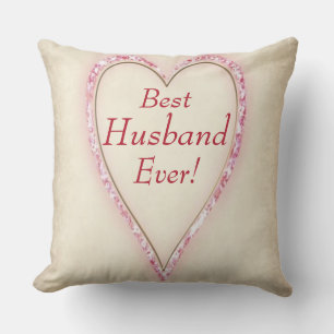 Coussin Énorme Coeur Meilleur Mari Jamais